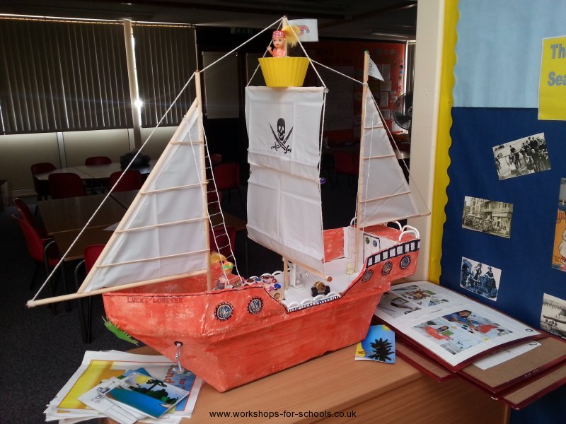 This model Pirate Ship was made by the parent of a Yr 1 child and was ...
