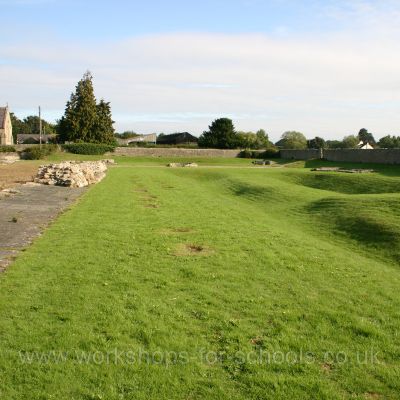 Piercebridge fort wall and ditch