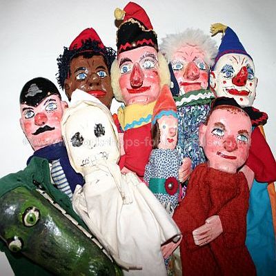 Vintage Punch and Judy puppets