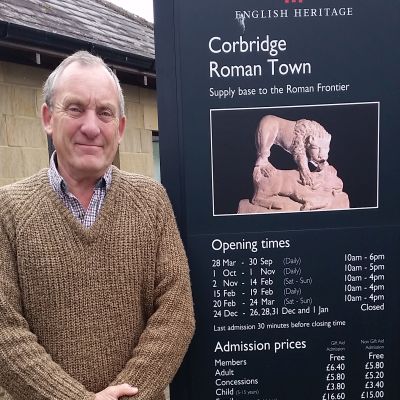 At the entrance to Corbridge Roman Town